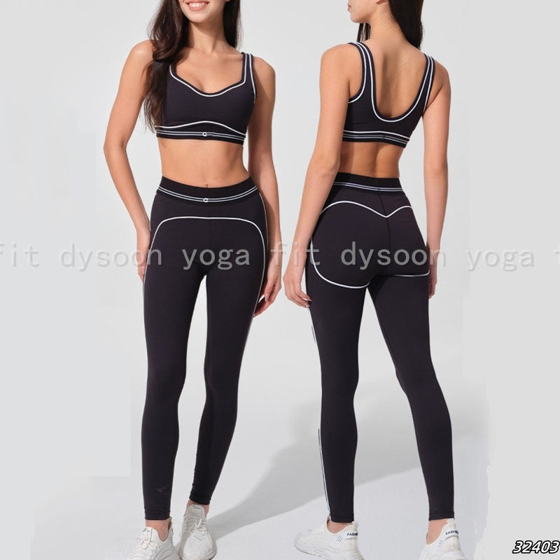 Women Workout Sets 2 Piece Yoga Leggings and Sports Bra Gym Outfits Activewear Matching Set