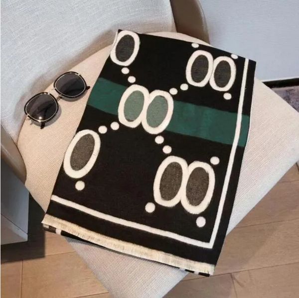 Stylish Women Cashmere Scarf Full Letter Printed Scarves Soft Touch Warm Wraps With Tags Autumn Winter Long Shawls 20 Colors are optional AA