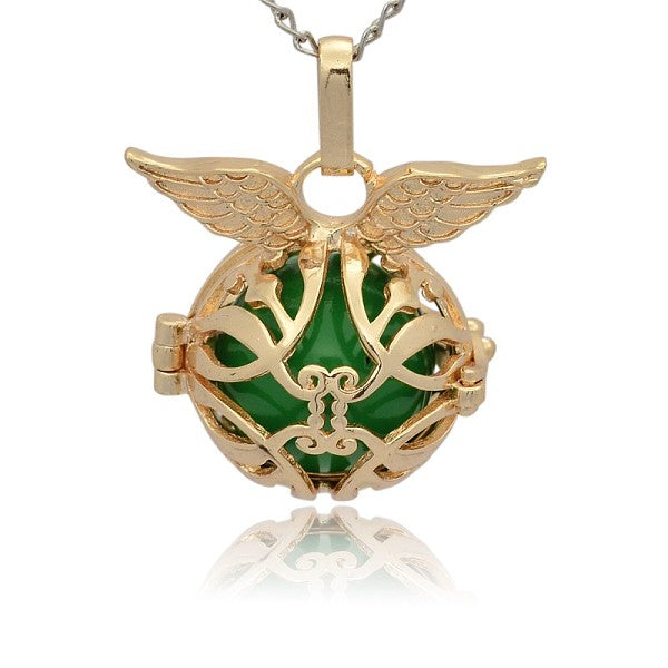 Golden Tone Brass Cage Pendants