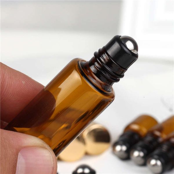 100Pcs 1Ml2ml 3Ml 5Ml Amber Rollon Roller For Essential Oils Refillable Perfume Bottle Deodorant Containers