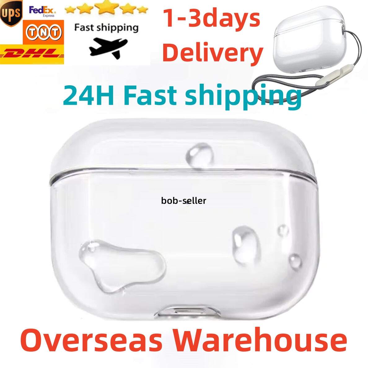 For Pods 4th Metal Headphone With USB C Earbuds Earphone Accessories Transparent TPU Solid Silicone Waterproof Protective Headphones Pods Pro 2 Head