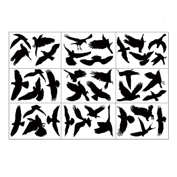 9 pieces of anti-collision bird glass window stickers decal door decorations to prevent bird strikes home bathroom kitchen decorations 24112