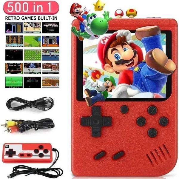 Retro Portable Mini Handheld Video Game Console 8-Bit 3.0 Inch LCD Color Kids Game Player Built-in 500 games For Kid Xmas GiftXJ241204