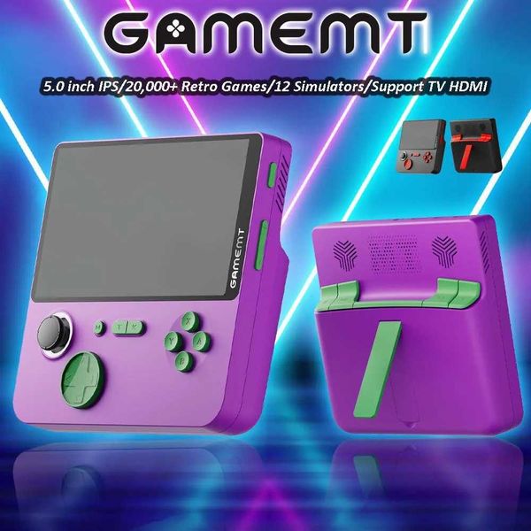 Retro Handheld Game Console 5.0-inch IPS HD Sn 6000 mAh Power Bank E2 GameMT Arcade Game Machine Classic Video Games PlayerXJ250211