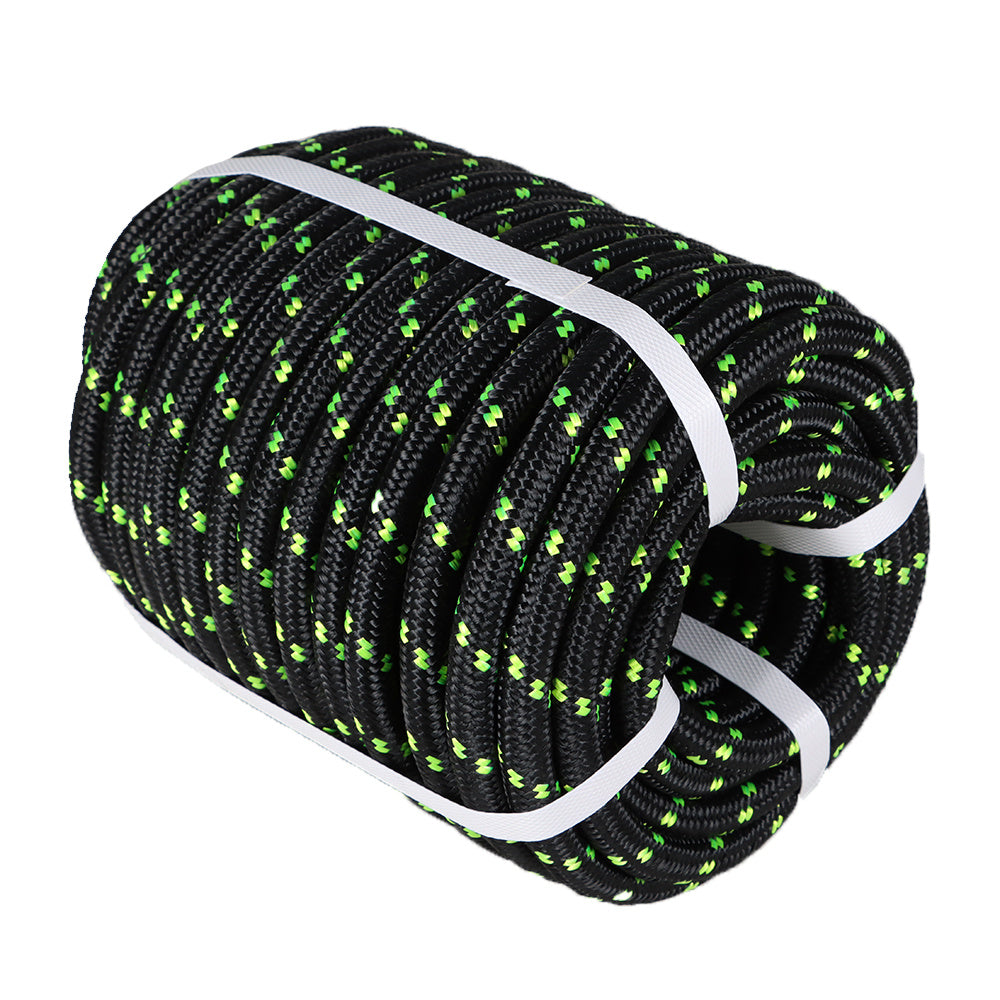 TEMU 1-2 Inch X 200 Feet Double Braid Polyester Rope 5035 Lbs Great Breaking Strength Pulling Rope For Planting Trees Camping Swings