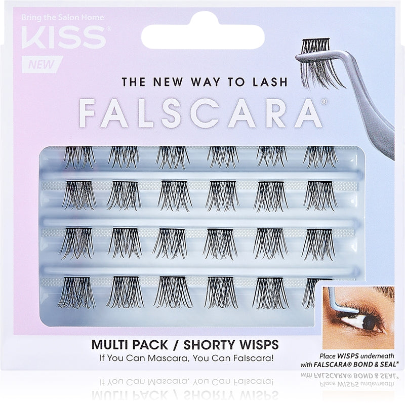KISS Falscara Wisp Künstliche Wimpern mit Knoten Shorty 24 Stück