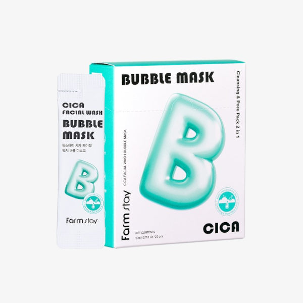 Farm Stay - Cica Facial Wash Bubble Mask - 5ml*20pcs