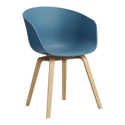 Hay - Fauteuil About a chair - Bleu - Polypropylène recyclé - Designer Hee Welling