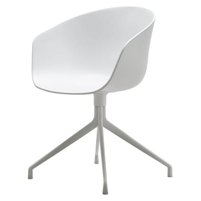 Hay - Fauteuil pivotant About a chair - Blanc - Fonte d'aluminium laqué - Designer Hee Welling