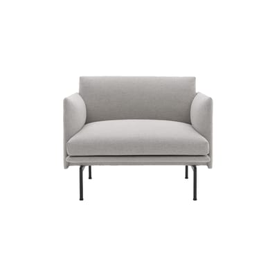 Muuto - Fauteuil rembourré Outline - Gris - Tissu Clay - Designer Anderssen & Voll