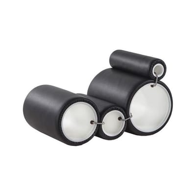 Cappellini - Fauteuil rembourré Tube - Noir - Tissu bi-élastique - Designer Joe Colombo