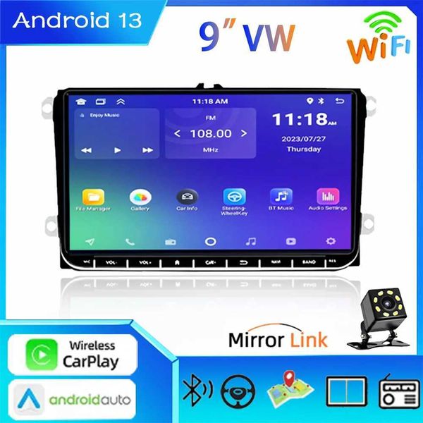 Other Electronics 9 Wireless 2din Android 13 Car Carpool Multimedia Player Suitable for Volkswagen Golf and Polo Tiguan Pass B7 B6 Seat Leon