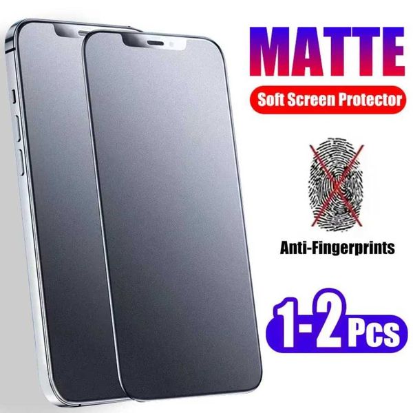 Cell Phone Screen Protectors Matte Screen Protector For iPhone 15 12 14 11 Pro Max Plus Mini Froest Soft Hydrogel Film Xr Xs X 8 7 6 Phone A