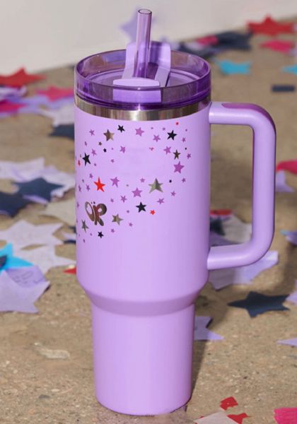 New Co-Brand Purple Star 40Oz H2.0 Coffee Mugs Outdoor Camping Travel Car Cup Stainless Steel Cups With Silicone Handle