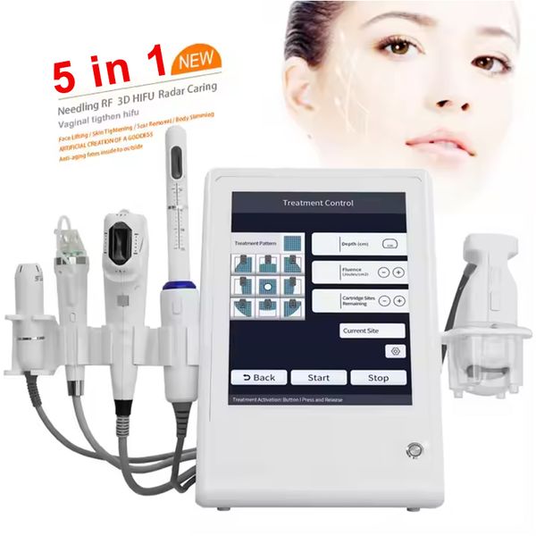 Preço da fábrica 5 em 1 Hifu Beauty 4D RF Microneedling Levantamento de rosto Máquina