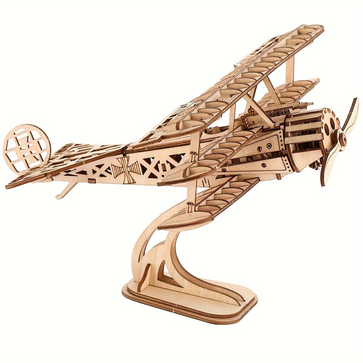 TEMU 3d Wooden Puzzle Wing Aircraft Wood Diy Craft Plane Model Kits Handmade Christmas Gift
