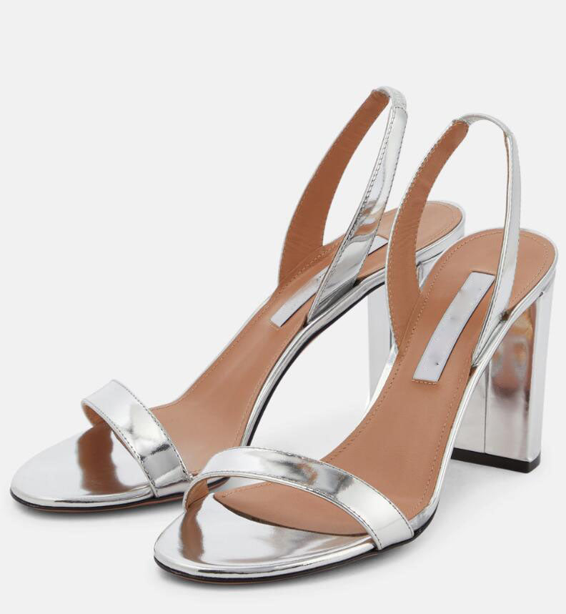 So Nude Sandal Designer Sandal Heel High Heels Women surface Sandals Shoes Leather Square toe Mule Walking Lady Sandalias
