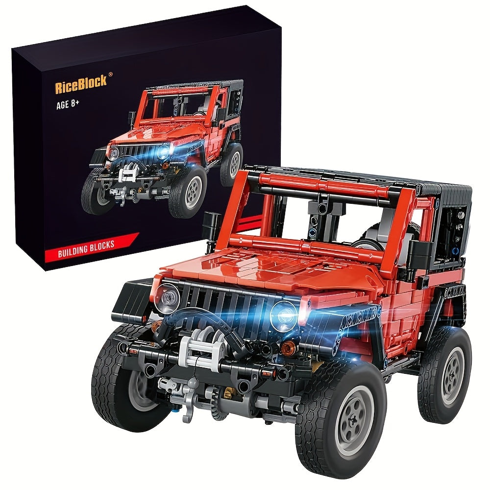 TEMU Off-road Vehicle Model Building Set Adult Challenge, Car Building Model, Gift For Adults, 1287pcs