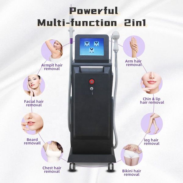 OEM-ODM High Power Diode Laser 810nm Permanent Hair Remove Depilatory Picolaser Acne Treatment Tattoo-Eyebrow Washer for Whitening
