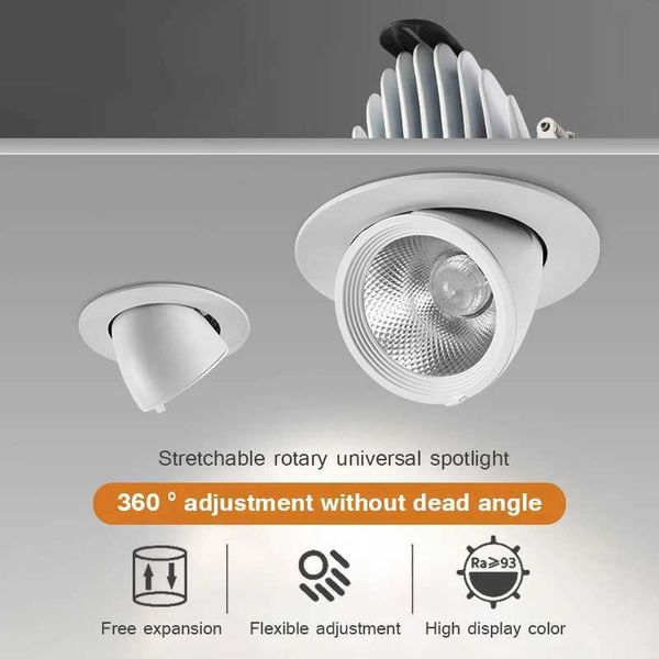 Adjustable LED tube light 360 degree rotation adjustable embedded tube light pendant lamp for dining and living room spotlight LED lamp 85~2