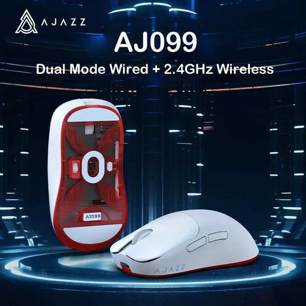 Ajazz AJ099 Wireless 2.4GHz + Wired Gaming Mouse PAW3311 for Gaming Laptop PC Optical Mice 12000DPI MaxT250205