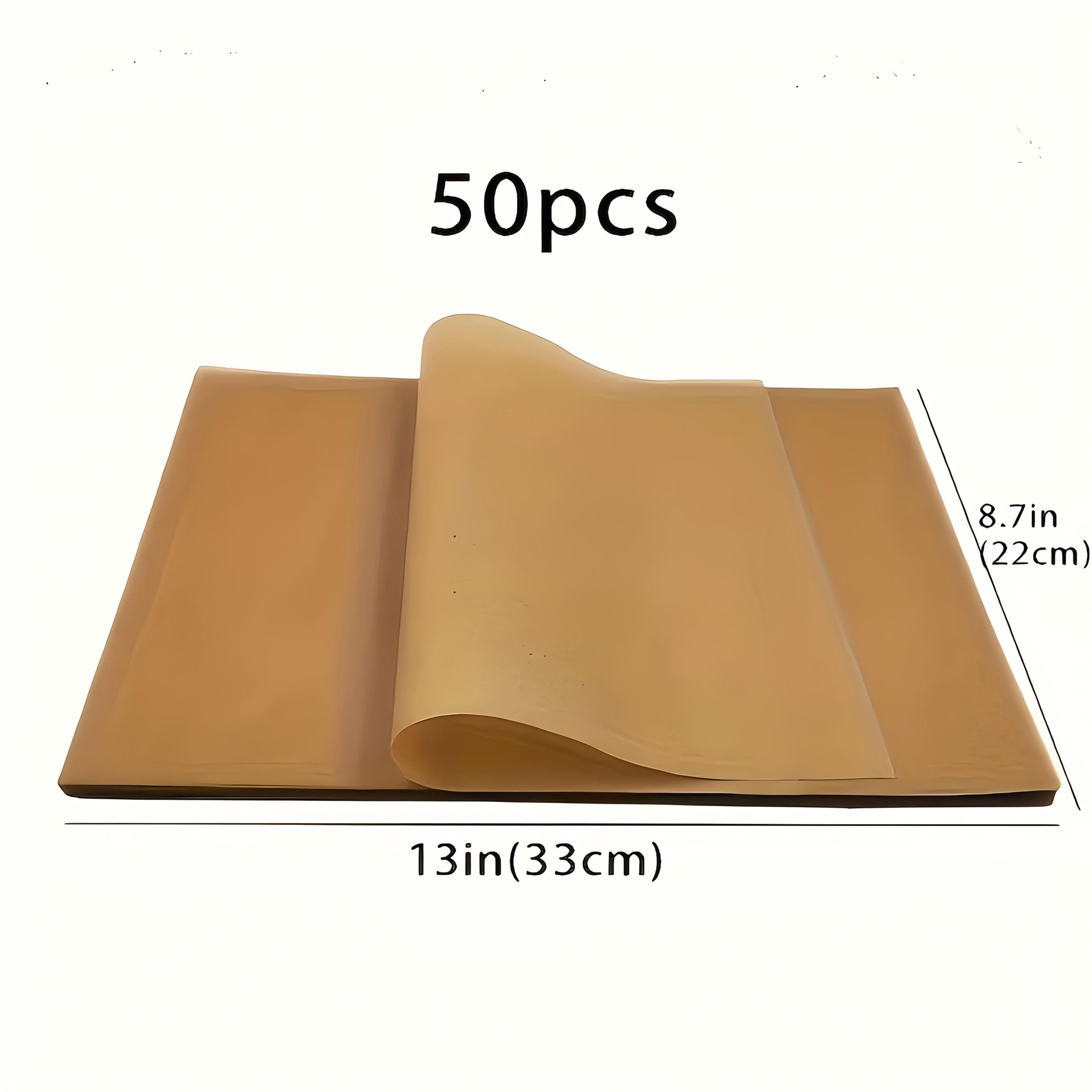 TEMU 50 Sheets Parchment Paper For Baking - 9x13 Inch Oven Safe Liners, Pre-cut Reusable & Disposable Baking Sheets For , Pastries, Durable