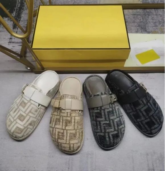 Designer Shoes Luxury Women Feel suede slippers Men fashion Slides Chenille Sabots Sandals outdoors Leisure Explosion baby Baotou Slipper Si