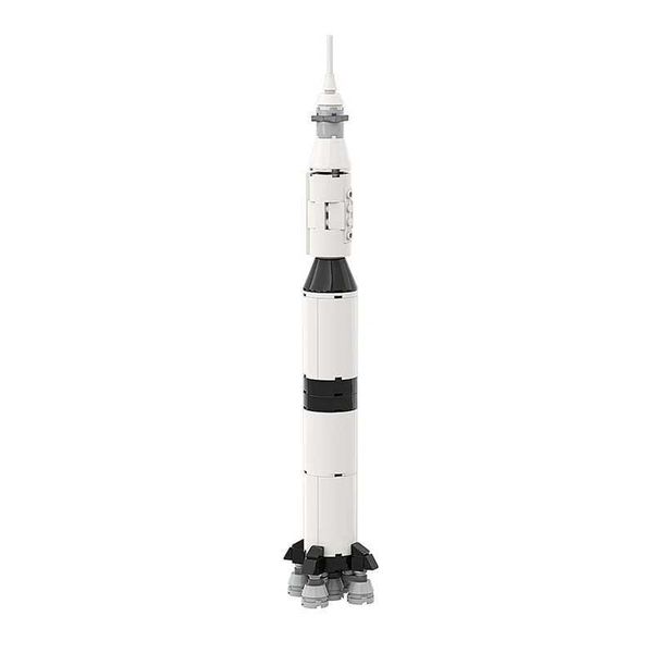 MOC Technical Saturn V Rocket Ci Space Station Shuttle Launch Model Building Blocks Satellite Exploration Children Toy Juguete Z241205