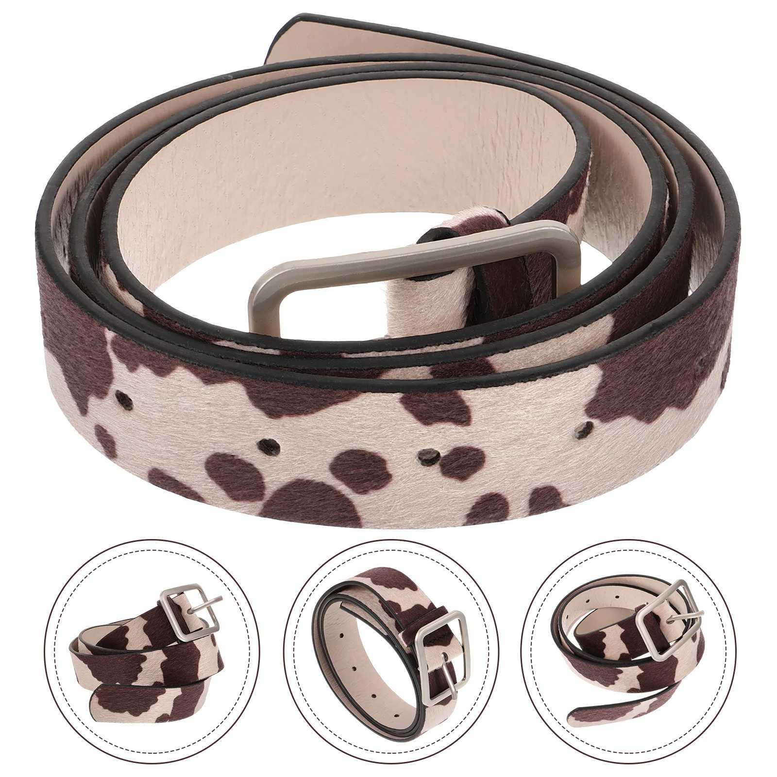 Cow Pu Belt Cowgirl Belts for Women Jeans Womens Print Accessories Pants Western WomanX240914