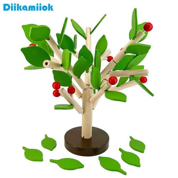 DIY Wooden 3D Puzzles Blocks Assembled Tree Model Jigsaw Puzzle Kids Montessori Games Educational Toys for Children GiftM240731