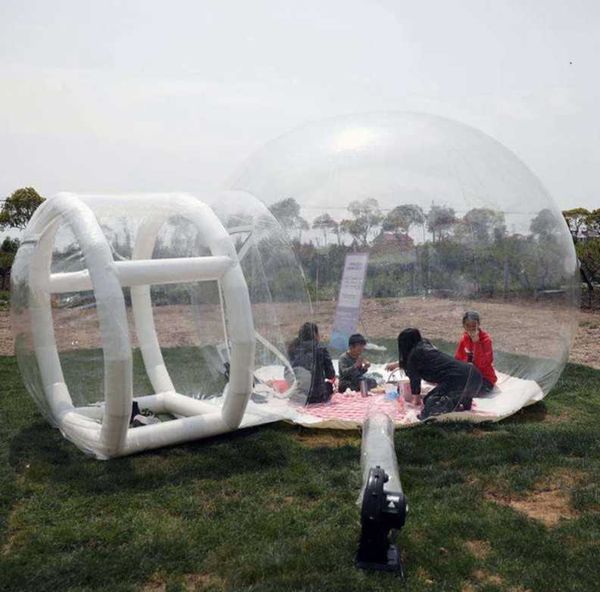 Outdoor Bubble Tent Inflatable Bubble Home Clear House 8mLx3mW Factory Wholesale Free Air Pump Free Shipping