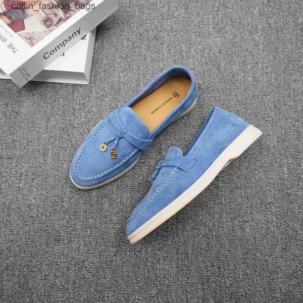 Sapatos casuais New Womens redondos de luxo Sapatos casuais Anti Slip Driving Shoes Driving Color Metal Metal Sapatos decorativos H241204