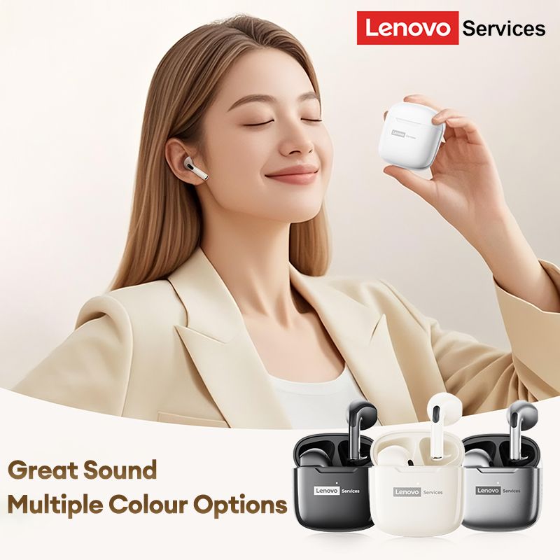 LenovoServices New Bluetooth 6.0 Headphones In-ear Call noise cancellation Earphones Sports Sensorless Cinema-grade IMAX original sound quality Earb