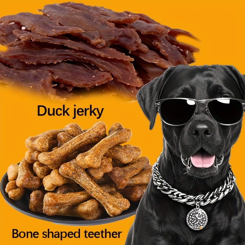 TEMU Pet Treats Combo Bone Shape Teething Stick & Duck Strip 2lb