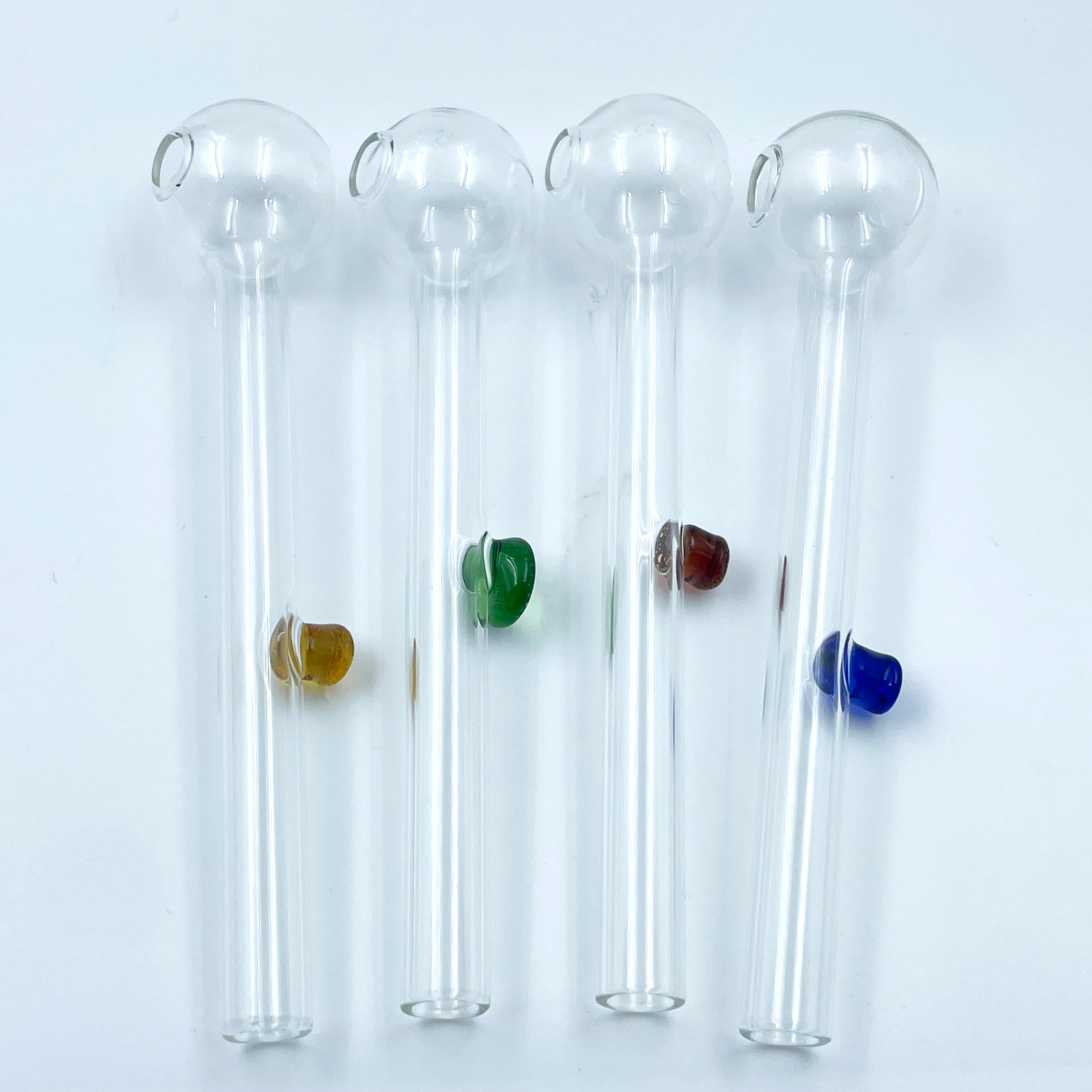 Pyrex Glass Oil Burner Pipe hookahs Fixed bracket Clear Color quality pipes transparent Great Tube tubes Nail tips