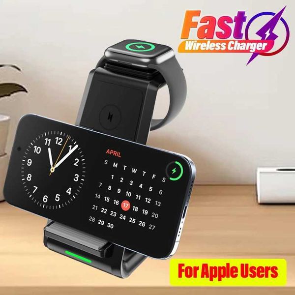 3-in-1 wireless charging station suitable for iPhone 16 15 14 13 desktop phone holder fast charging dock station suitable for Watch 1-9 AirP