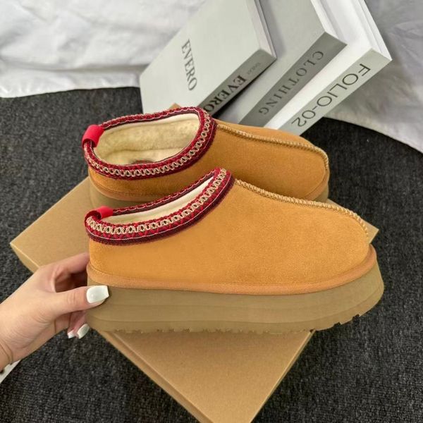 Tasman Boots slippers Slides sandals Classic Winter Warm Designer Women Snow black sand Fur Ankle Booties Mules Scuffs Chestnut Boot shoe ke