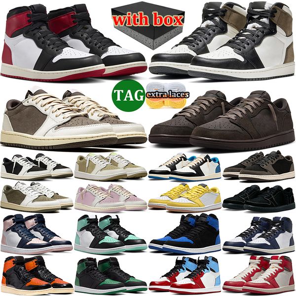 free shipping with box men women basketball shoes outdoor sneakers comfortable trainers mens womens sports shoe Velvet Brown Green Glow Pine