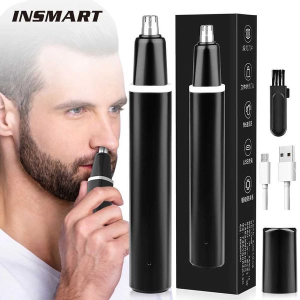 Electric Nose Hair Trimmer Mens Nose Ear Remover Automatic Washable Rechargeable Face Eyebrow Hair Clean Electric Shaving Tools Y240909
