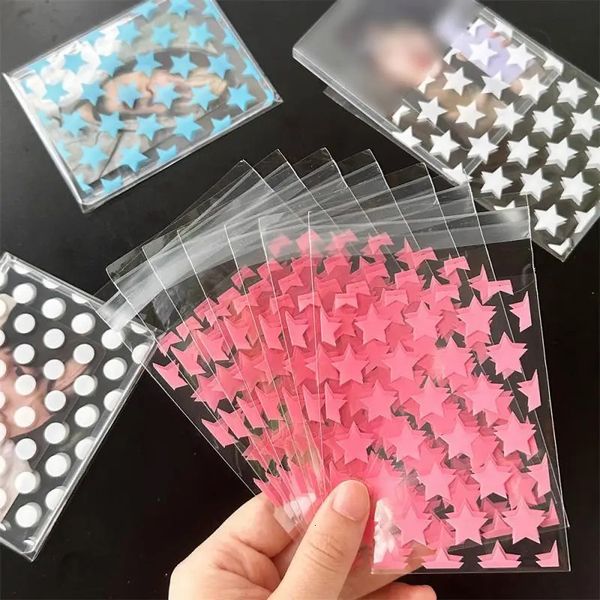 10010PCS Plastic Star Kpop Pocard Holder Selfadhesive Opp Bag Antiscratch Card Protective Case Fashion Gift Packaging 250116