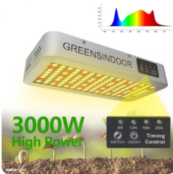 120W LED Grow Light Full Spectrum Phyto Lamp AC85-240V For Indoor Grow Tent Plants Growth Light IP65 8h-12h-16h-20h Timer Auto On-Off Phyto