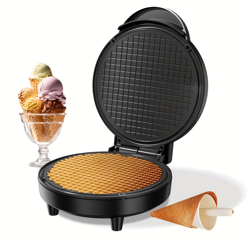 TEMU Maker Machine With Protection, 7" Ice Cream Cone Maker, Electric Nonstick For Sundaes Or Desserts, Summer Treat For Kids And Adults, Christmas