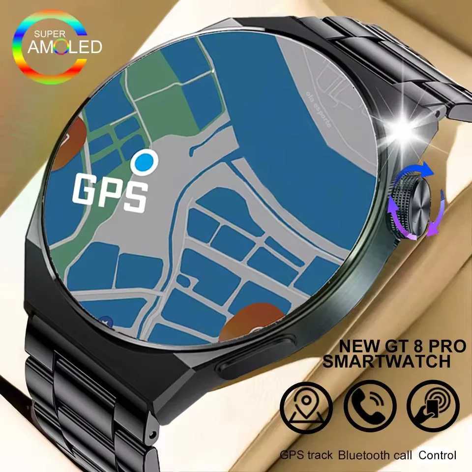 For GT8pro Smart Watch GPS Phone Call Bluetooth SmartWatch Waterproof take photo rotate button Outdoor sport smart Band L250811