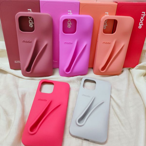 rhode phone case Lipstick Portable Case Design Lip Gloss Lipstick Lip Balm 3D Make-Up Silicone Phone Case for iPhone 15 14 13 Pro Max DHgate
