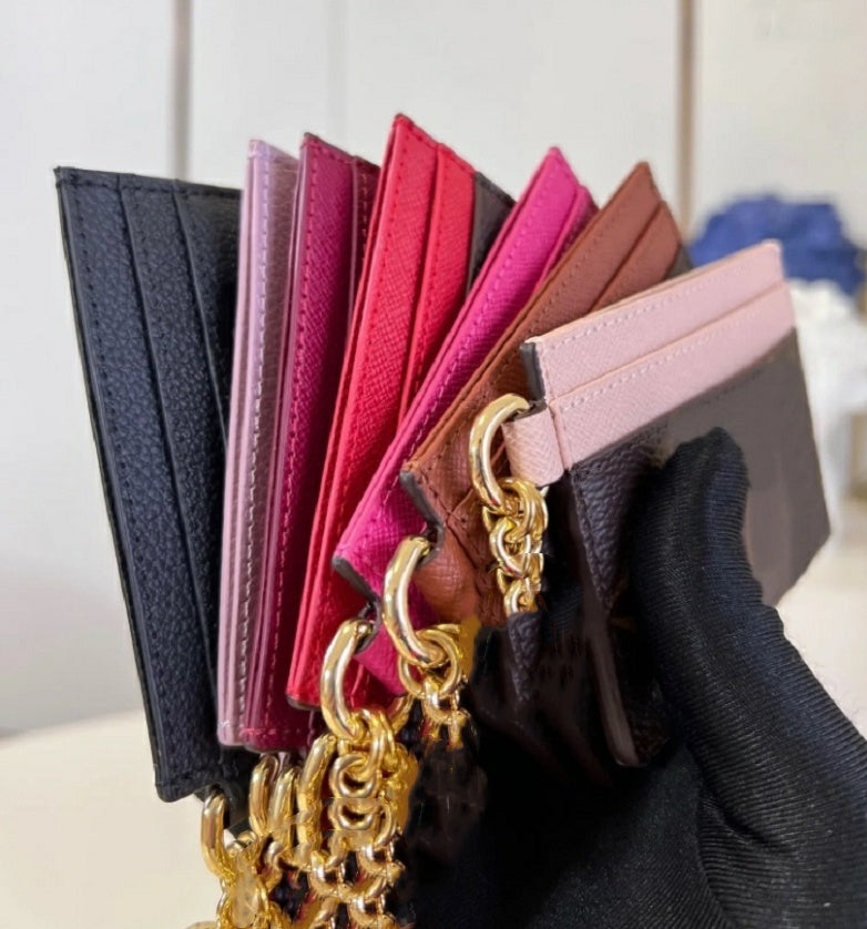 High Quality Women Card Holders purse Top Starlight designer Fashion Genuine Leather ladies single zipper Classic purses leather wallets Womens wall