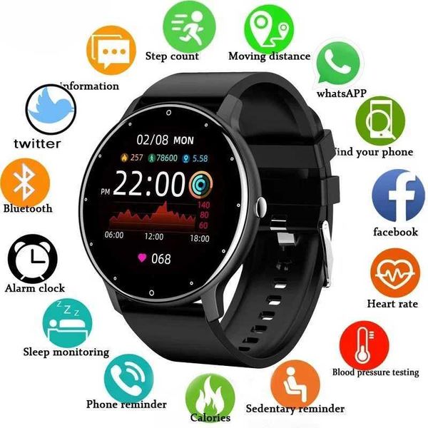 FoxBox for All Smartphone Connections Women Smart Watch Atividade de previsão meteorológica em tempo real Sports Ladies Smart Watch Men LigE