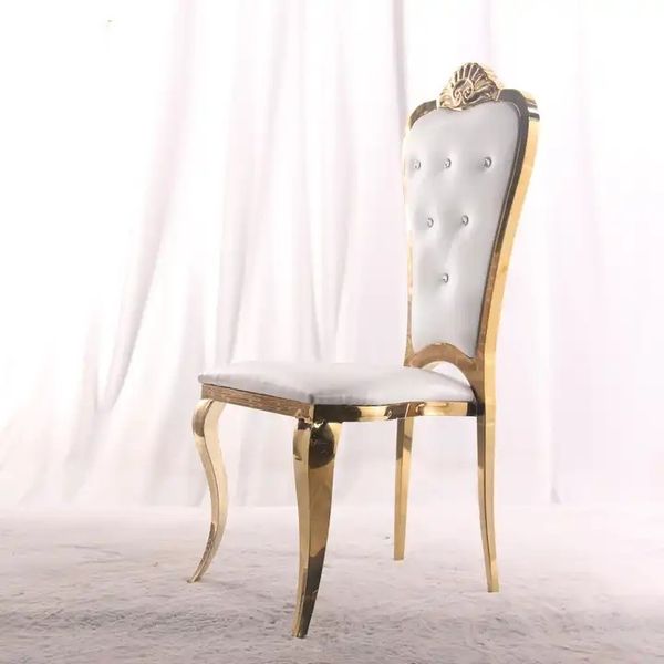 Luxury Comfortable Wedding Chairs Golden Metal Golden Padded Chairs Wedding 161