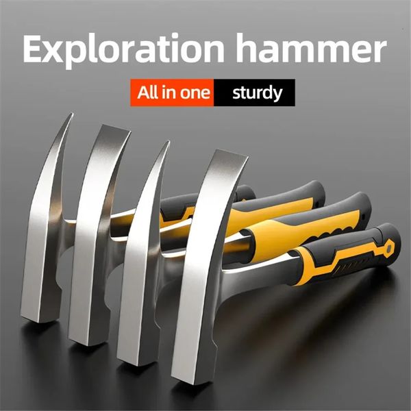 Professional Multifunctional Hand Tool Hammer Camping High Carbon Steel Geological Integrated Forging Claw 231228
