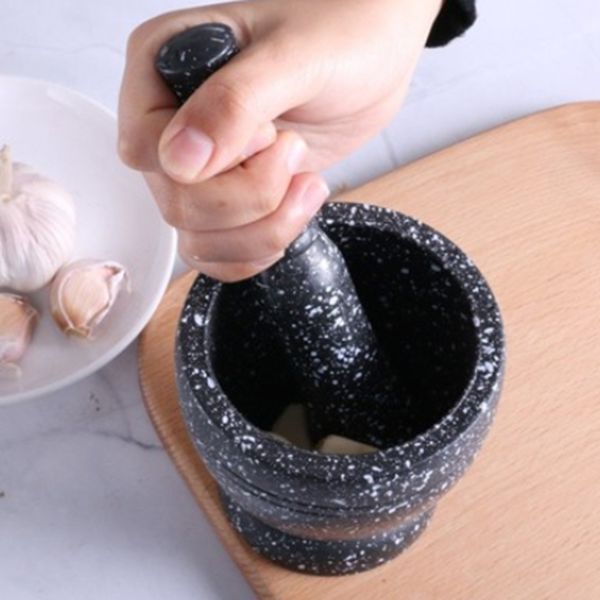Mills Mortar Pestle Set Garlic Herb Spice Mixing Grinding Crusher Bowl Restaurant Kitchen Tools Grinder Garlic Press Bowl 230710