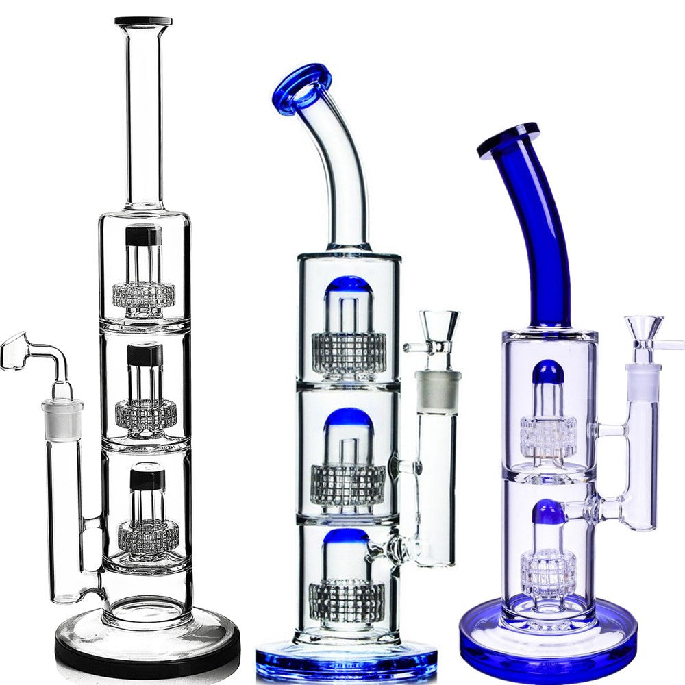 Stereo Matrix Perc Glass Water Pipes Thick Bongs Hookah Smoking Pipe Glass Bubbler Bong Dab Rigs